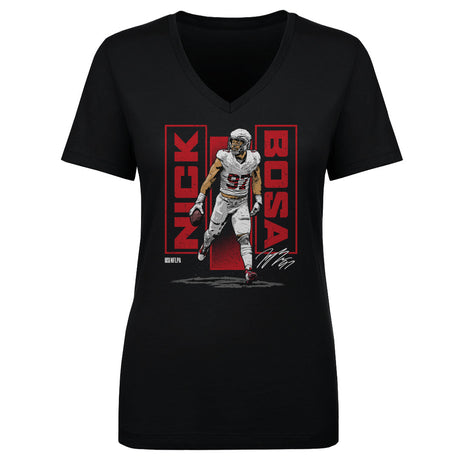 Nick Bosa Women's V-Neck T-Shirt | 500 LEVEL