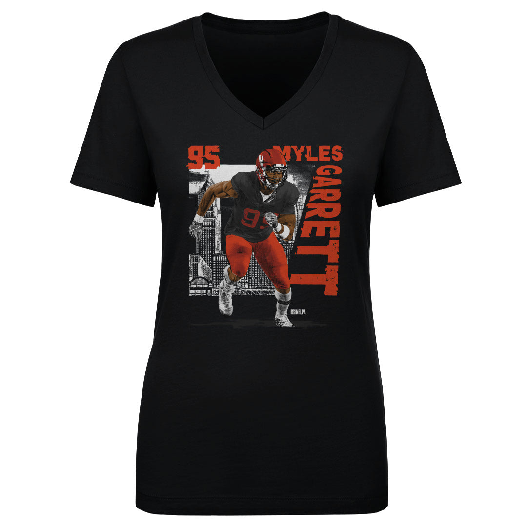 Myles Garrett Women's V-Neck T-Shirt | 500 LEVEL
