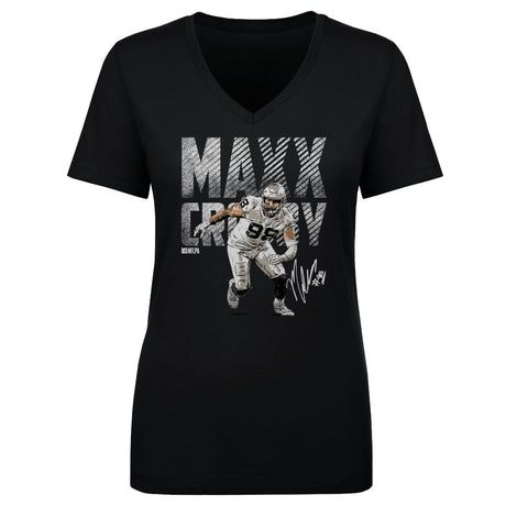 Maxx Crosby Women's V-Neck T-Shirt | 500 LEVEL