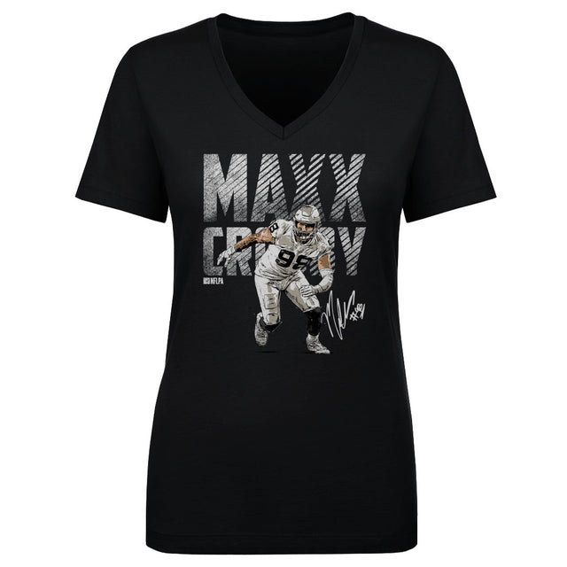Maxx Crosby Women's V-Neck T-Shirt | 500 LEVEL