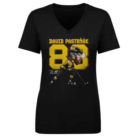 David Pastrnak Women's V-Neck T-Shirt | 500 LEVEL