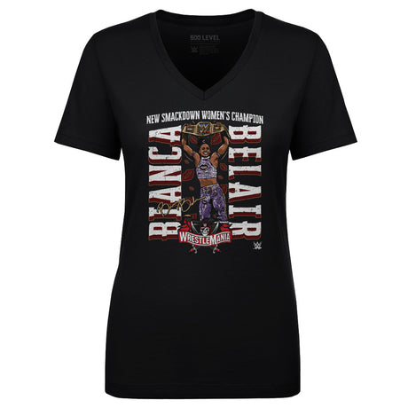 Bianca Belair Women's V-Neck T-Shirt | 500 LEVEL