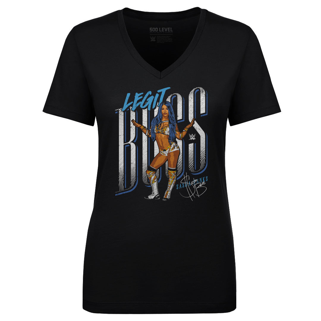 Sasha Banks Women's V-Neck T-Shirt | 500 LEVEL