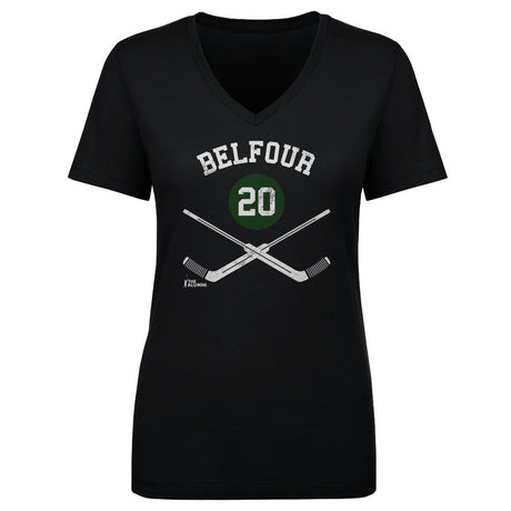 Ed Belfour Women's V-Neck T-Shirt | 500 LEVEL
