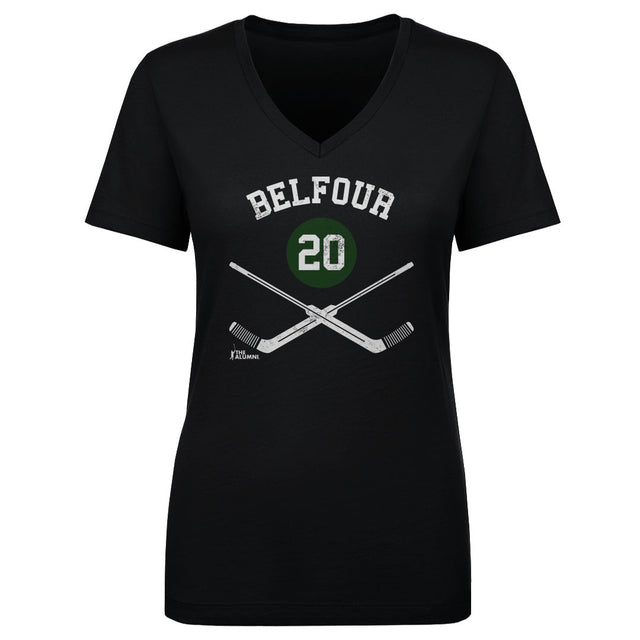 Ed Belfour Women's V-Neck T-Shirt | 500 LEVEL