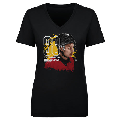 Connor Bedard Women's V-Neck T-Shirt | 500 LEVEL
