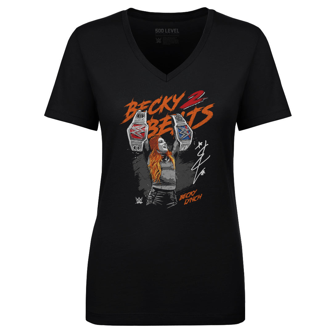 Becky Lynch Women's V-Neck T-Shirt | 500 LEVEL