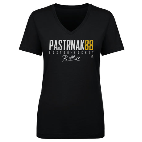 David Pastrnak Women's V-Neck T-Shirt | 500 LEVEL