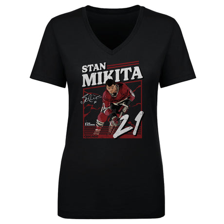 Stan Mikita Women's V-Neck T-Shirt | 500 LEVEL