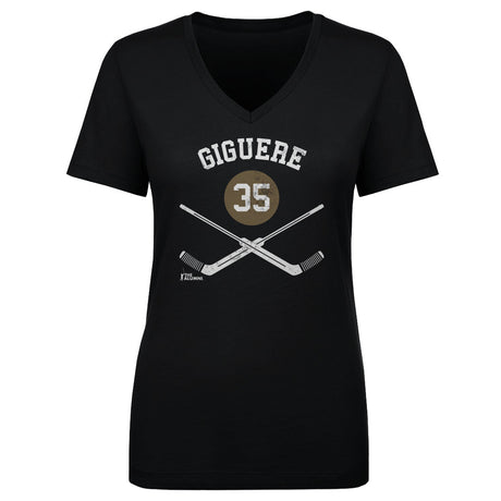 Jean-Sebastien Giguere Women's V-Neck T-Shirt | 500 LEVEL