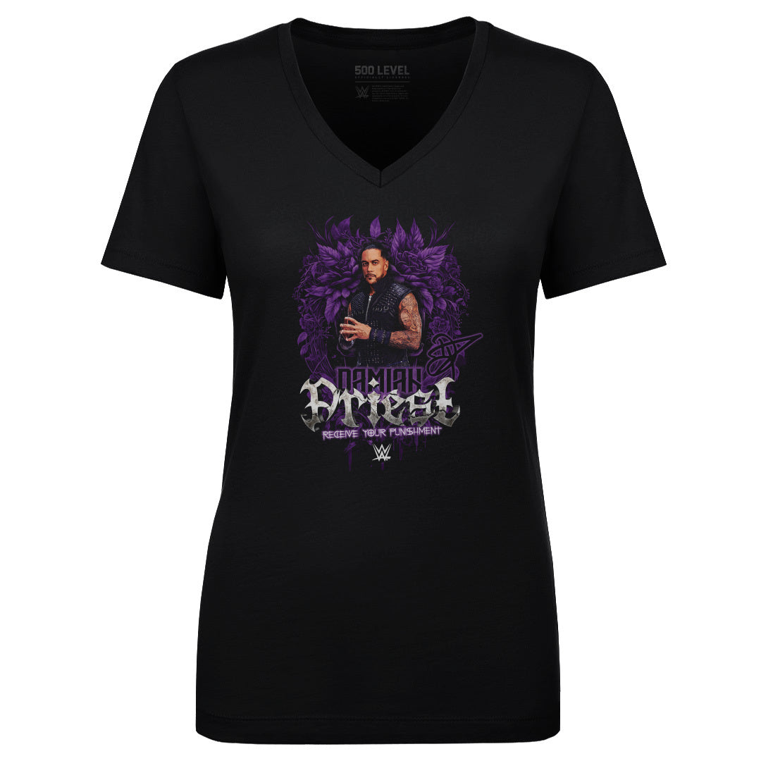 Damian Priest Women's V-Neck T-Shirt | 500 LEVEL