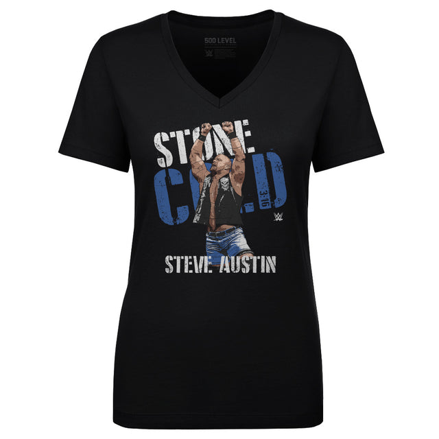 Stone Cold Steve Austin Women's V-Neck T-Shirt | 500 LEVEL