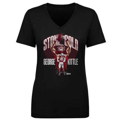 George Kittle Women's V-Neck T-Shirt | 500 LEVEL