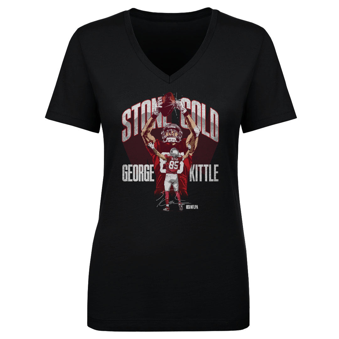 George Kittle Women&#39;s V-Neck T-Shirt | 500 LEVEL