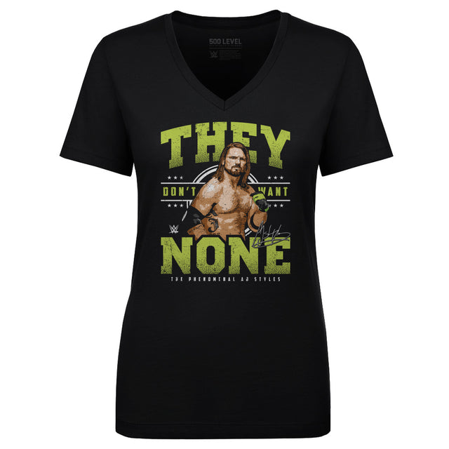 A.J. Styles Women's V-Neck T-Shirt | 500 LEVEL