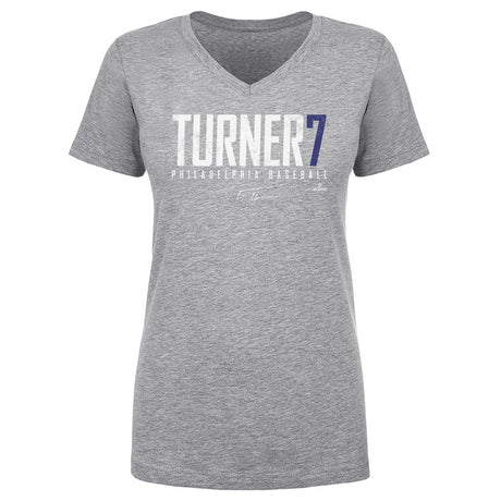 Trea Turner Women's V-Neck T-Shirt | 500 LEVEL