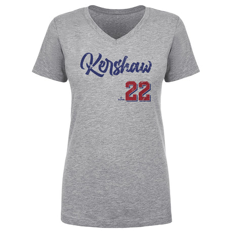 Clayton Kershaw Women's V-Neck T-Shirt | 500 LEVEL