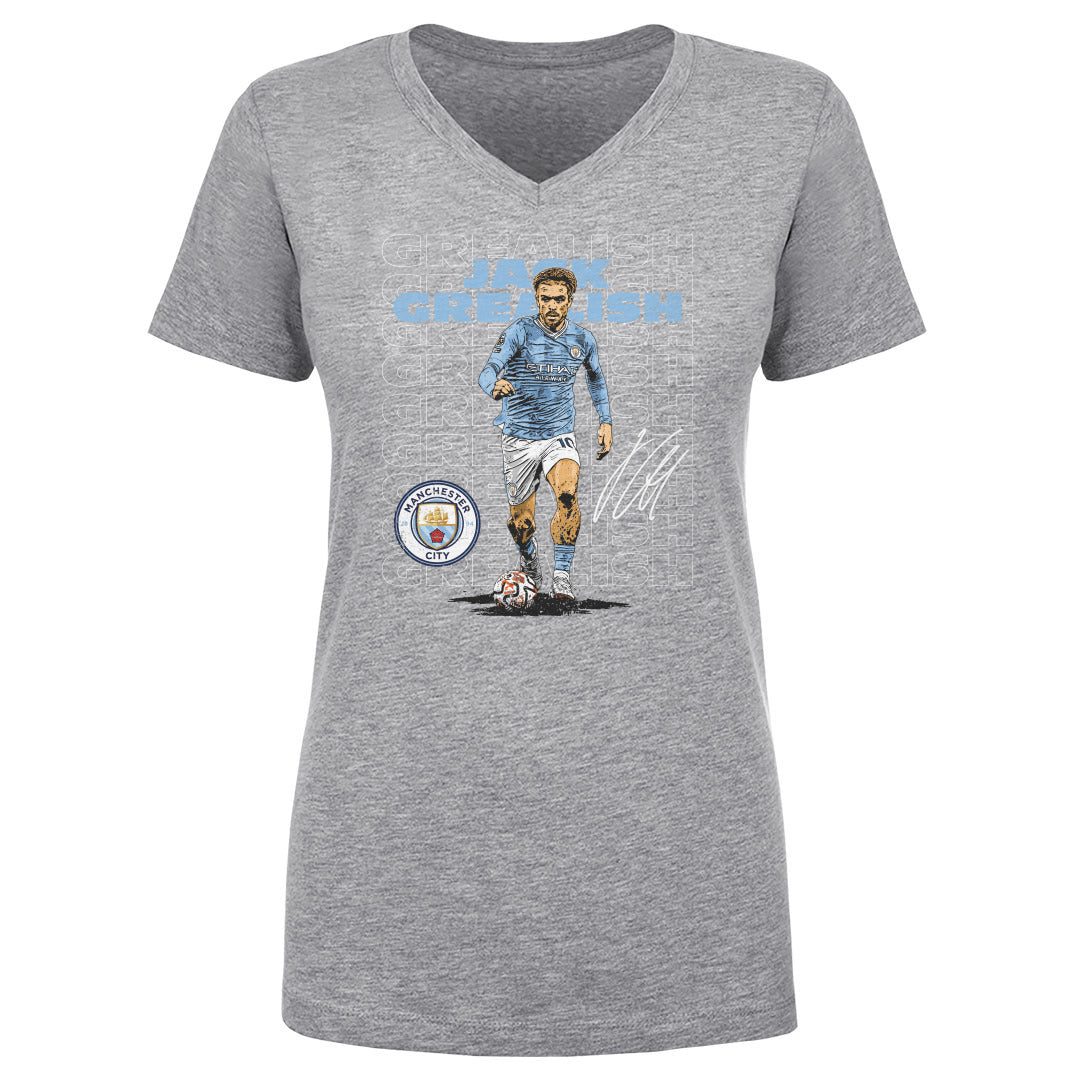 Jack Grealish Women's V-Neck T-Shirt | 500 LEVEL