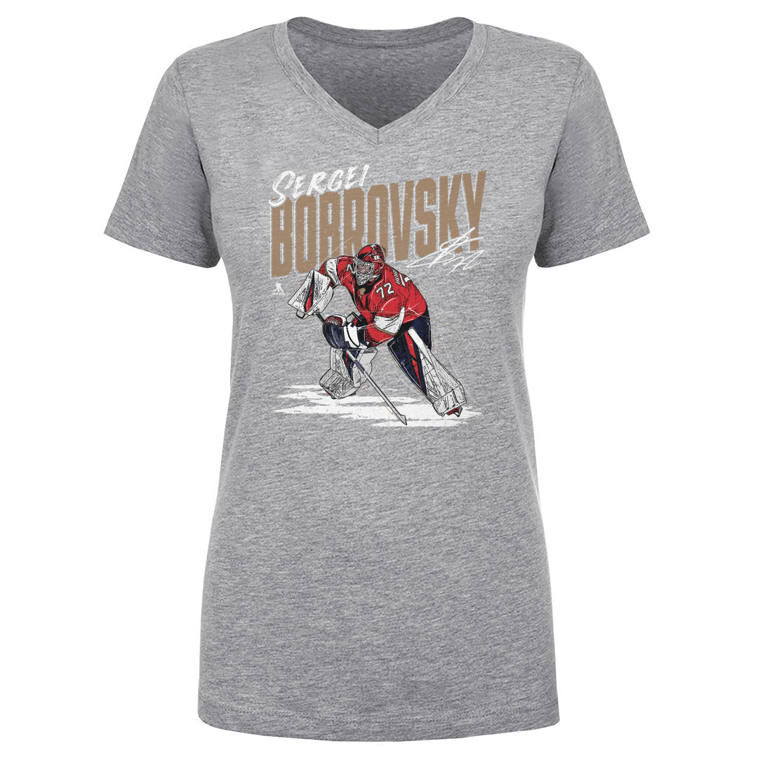 Sergei Bobrovsky Women's V-Neck T-Shirt | 500 LEVEL