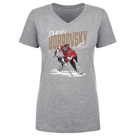 Sergei Bobrovsky Women's V-Neck T-Shirt | 500 LEVEL