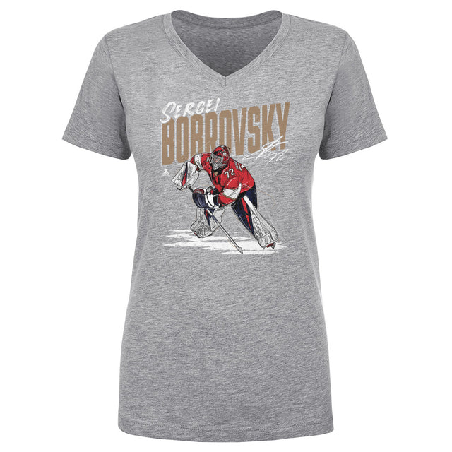 Sergei Bobrovsky Women's V-Neck T-Shirt | 500 LEVEL