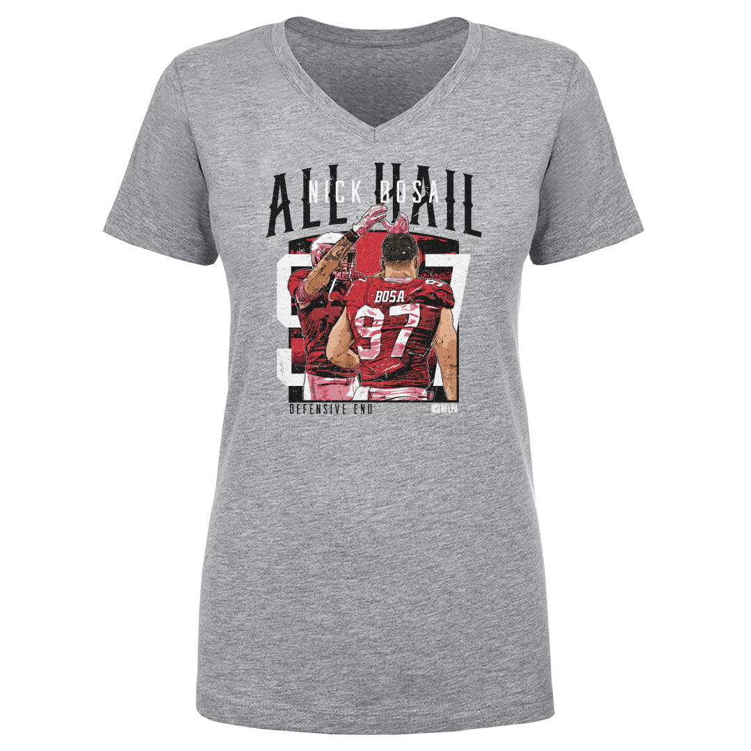 Nick Bosa Women's V-Neck T-Shirt | 500 LEVEL