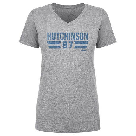 Aidan Hutchinson Women's V-Neck T-Shirt | 500 LEVEL