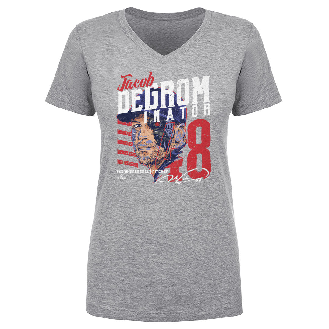 Jacob deGrom Women&#39;s V-Neck T-Shirt | 500 LEVEL
