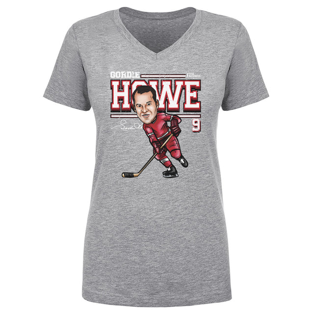 Gordie Howe Women's V-Neck T-Shirt | 500 LEVEL