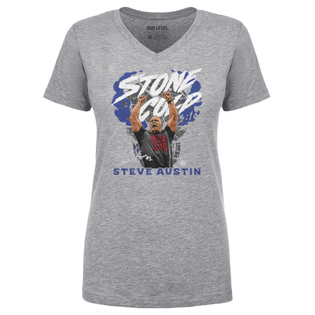 Stone Cold Steve Austin Women's V-Neck T-Shirt | 500 LEVEL