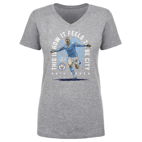 Phil Foden Women's V-Neck T-Shirt | 500 LEVEL