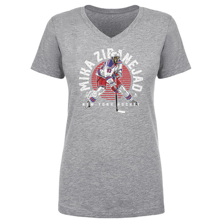 Mika Zibanejad Women's V-Neck T-Shirt | 500 LEVEL
