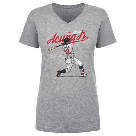 Ronald Acuna Jr. Women's V-Neck T-Shirt | 500 LEVEL