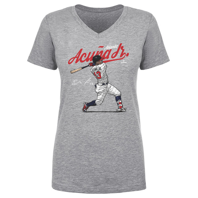 Ronald Acuna Jr. Women's V-Neck T-Shirt | 500 LEVEL