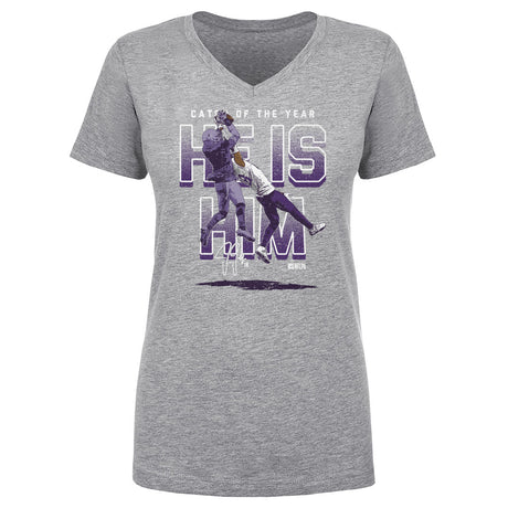 Justin Jefferson Women's V-Neck T-Shirt | 500 LEVEL