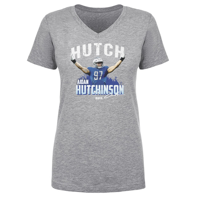 Aidan Hutchinson Women's V-Neck T-Shirt | 500 LEVEL