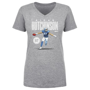 Aidan Hutchinson Women's V-Neck T-Shirt | 500 LEVEL