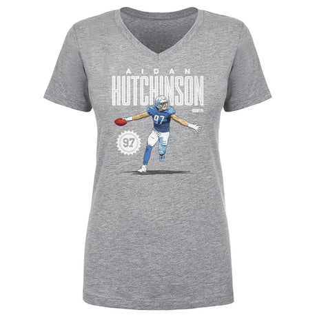 Aidan Hutchinson Women's V-Neck T-Shirt | 500 LEVEL