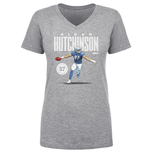 Aidan Hutchinson Women's V-Neck T-Shirt | 500 LEVEL