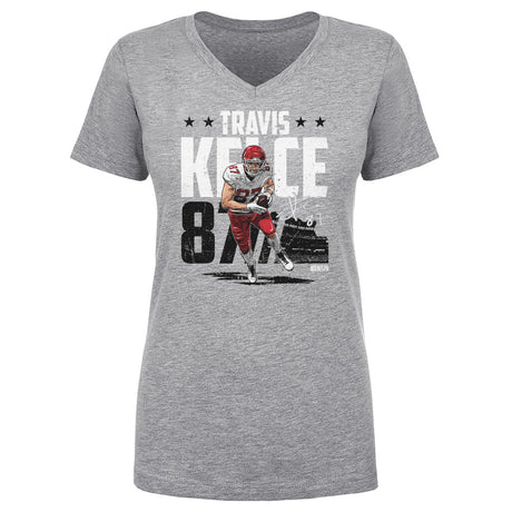Travis Kelce Women's V-Neck T-Shirt | 500 LEVEL