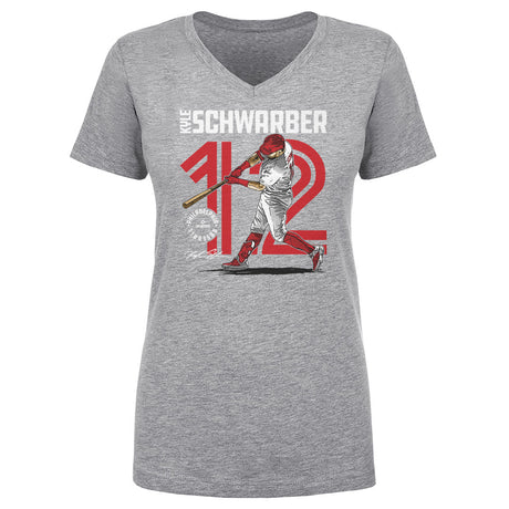 Kyle Schwarber Women's V-Neck T-Shirt | 500 LEVEL