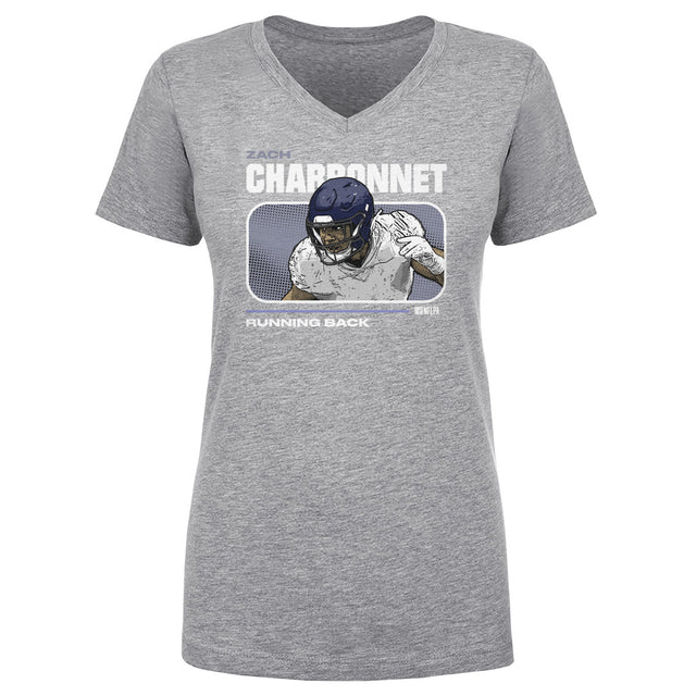 Zach Charbonnet Women's V-Neck T-Shirt | 500 LEVEL
