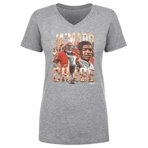 Ja'Marr Chase Women's V-Neck T-Shirt | 500 LEVEL