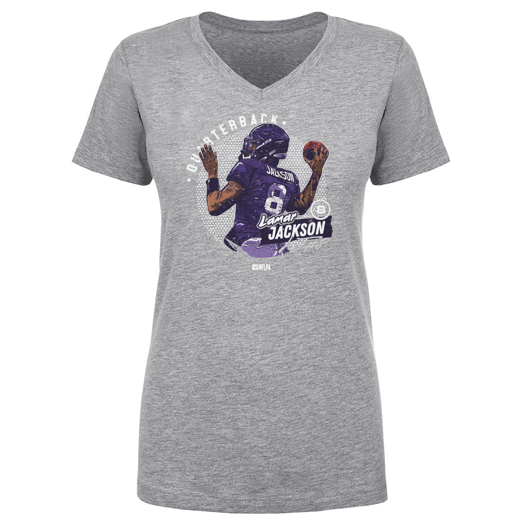 Lamar Jackson Women's V-Neck T-Shirt | 500 LEVEL