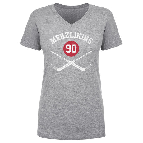 Elvis Merzlikins Women's V-Neck T-Shirt | 500 LEVEL