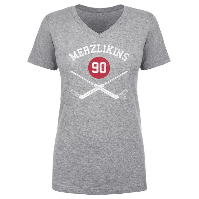 Elvis Merzlikins Women's V-Neck T-Shirt | 500 LEVEL