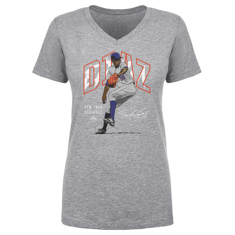 Edwin Diaz Women's V-Neck T-Shirt | 500 LEVEL