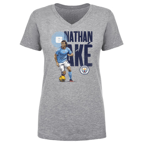 Nathan Ake Women's V-Neck T-Shirt | 500 LEVEL