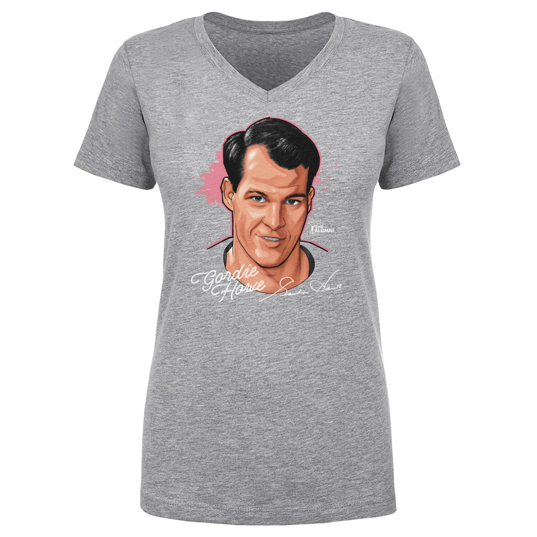 Gordie Howe Women's V-Neck T-Shirt | 500 LEVEL