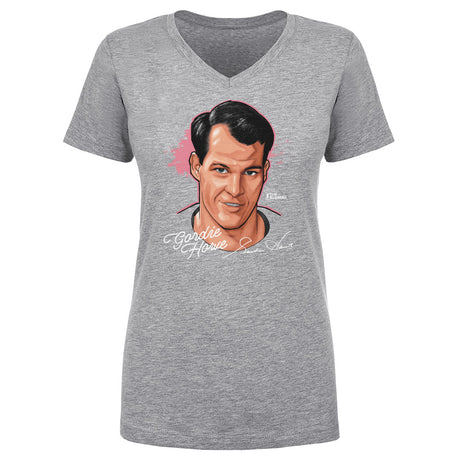 Gordie Howe Women's V-Neck T-Shirt | 500 LEVEL